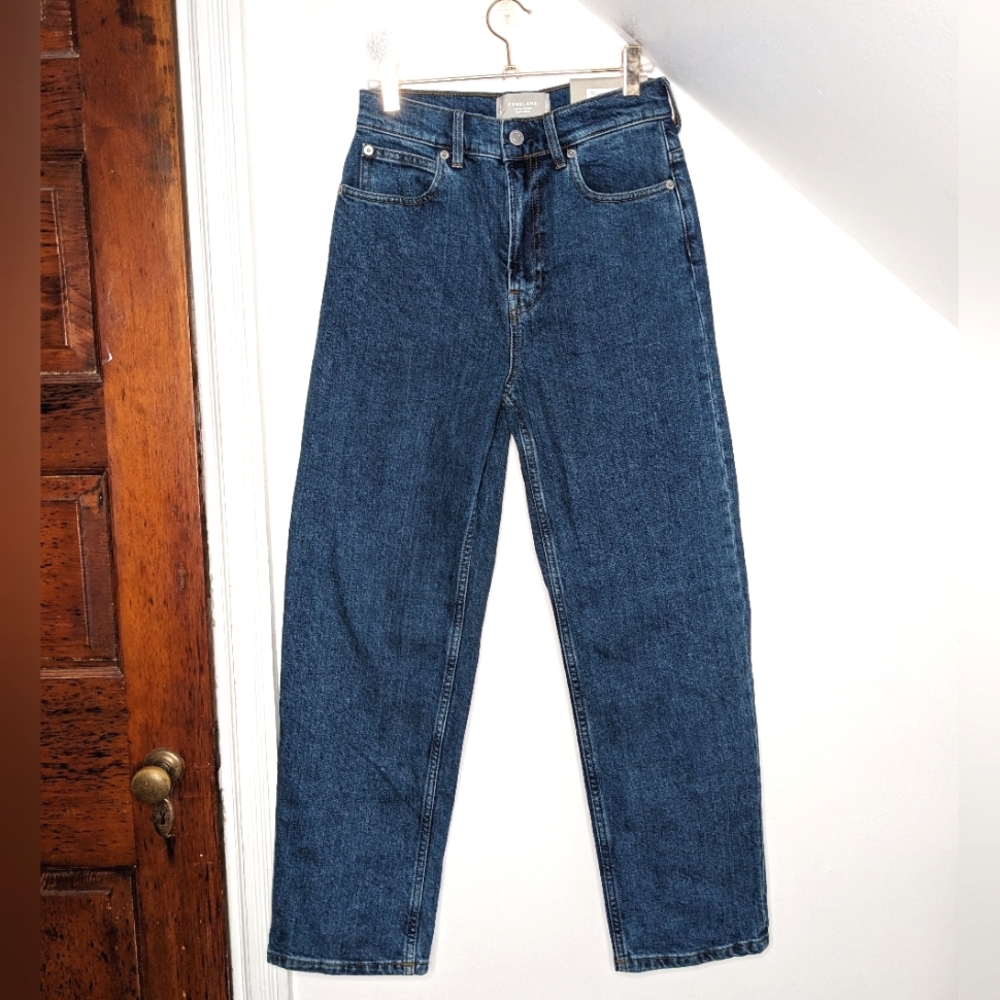 EVERLANE The Way High Jean Vintage Indigo Organic Cotton NEW Size 28 Ankle Crop